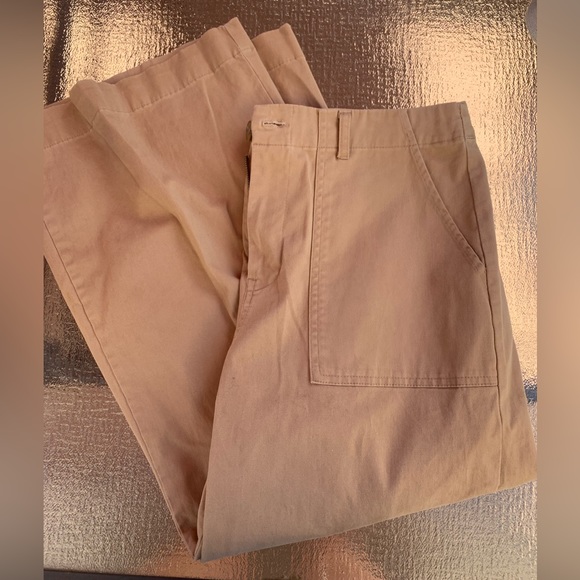 Wide Leg Beige Trousers - Picture 2 of 4